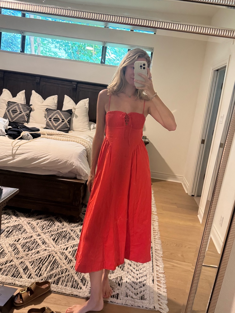 Free People Red Midi Dress